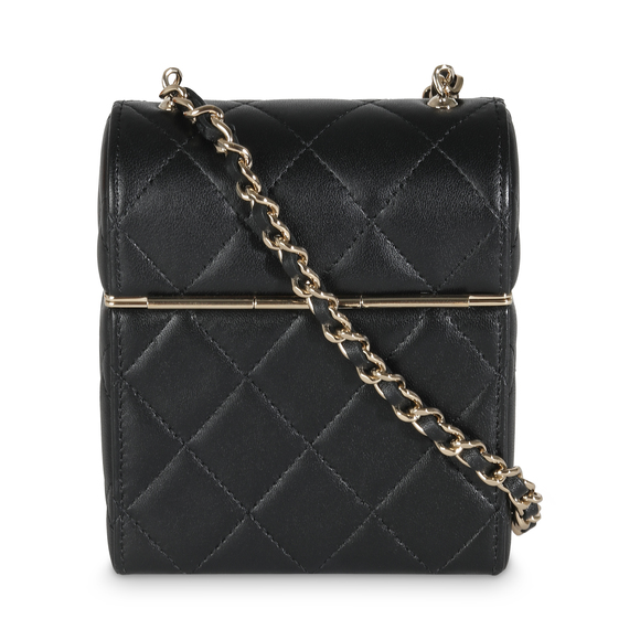 Chanel 23C Black Quilted Lambskin Box Chain Vanity - Picture 2 of 7